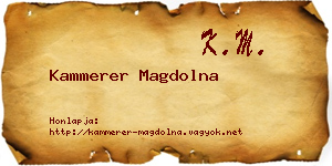 Kammerer Magdolna névjegykártya
